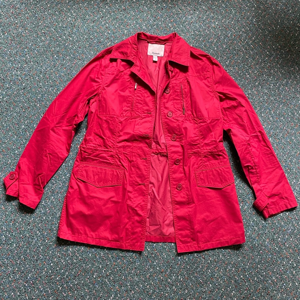 Women’s Red Trench Jacket XS